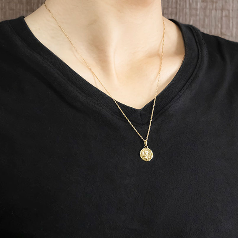 18金 ネックレス トップ レディース ユリの紋章 ゴールド 18K ペンダントトップ イエローゴールド フルールドリス シンプル おしゃれ 人気 送料無料 セール saleの画像