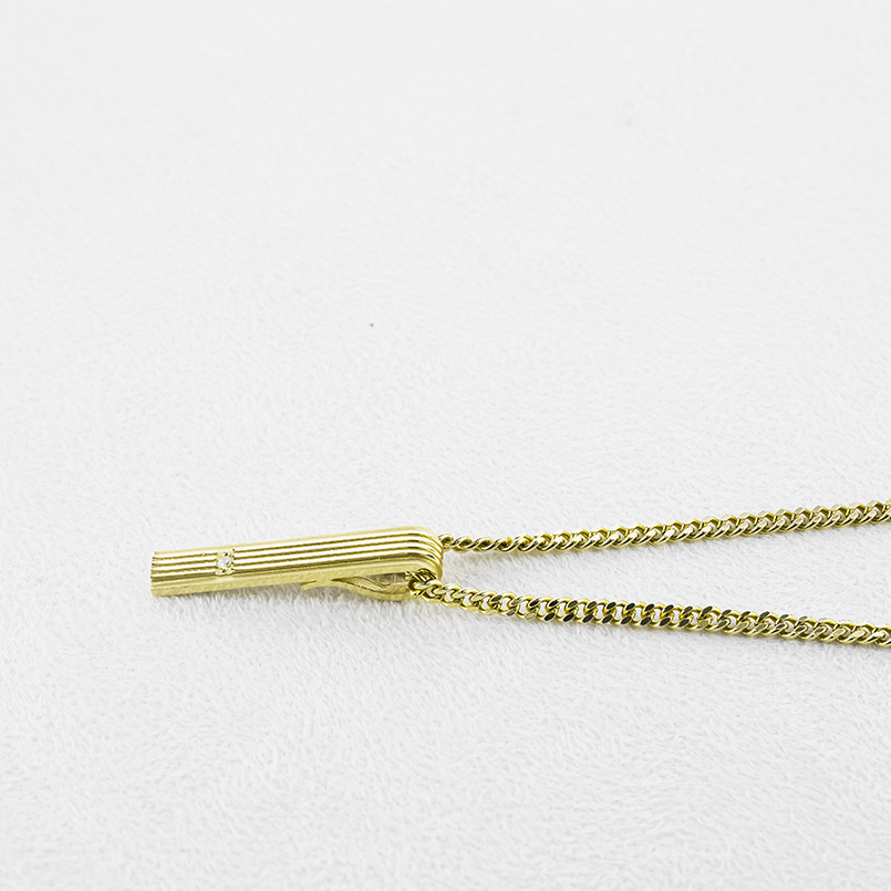 ゴールド ネックレス 喜平 ペンダントトップ メンズ ダイヤモンド 大きめ バーネックレス 10k 10金 トップ ダイヤ プレミアム シンプル 送料無料 セール saleの画像