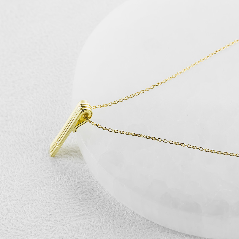 18金 ネックレス ペンダントトップ メンズ ダイヤモンド バーネックレス ゴールド 18k トップ ダイヤ エクストラ シンプル 人気 送料無料 セール saleの画像
