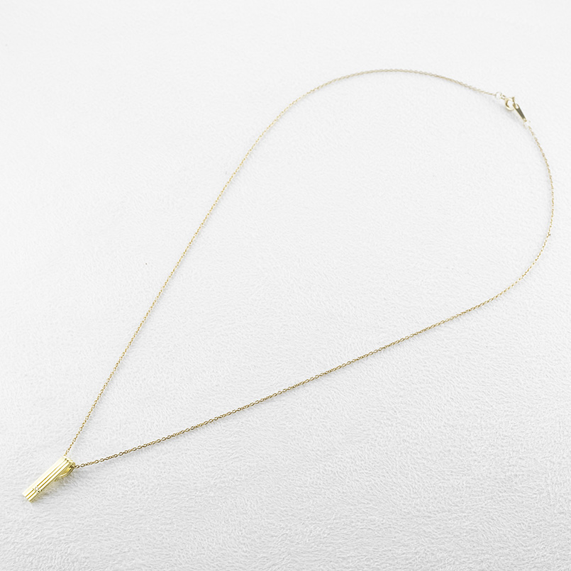 18金 ネックレス ペンダントトップ メンズ ダイヤモンド バーネックレス ゴールド 18k トップ ダイヤ スタンダード シンプル 人気 送料無料 セール saleの画像