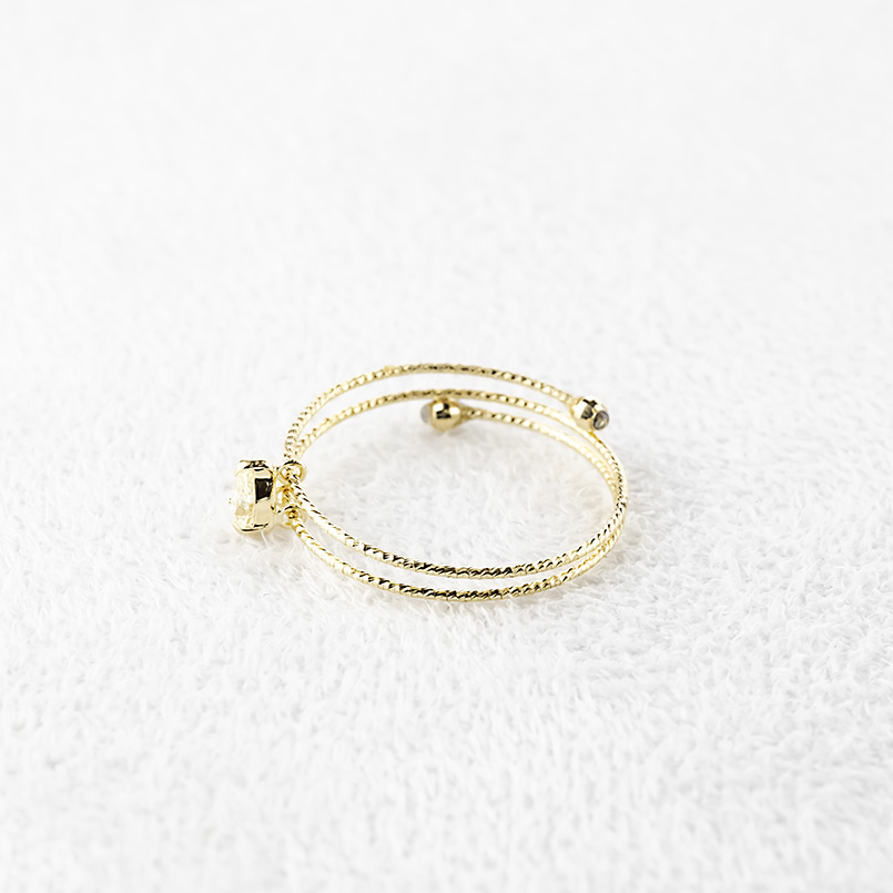 18金 リング ダイヤモンド 0.12ct ドロップ フリーサイズ レディース 形状記憶 簡単着脱 ゴールド 18k イエローゴールドk18 あすつく 送料無料 セール saleの画像