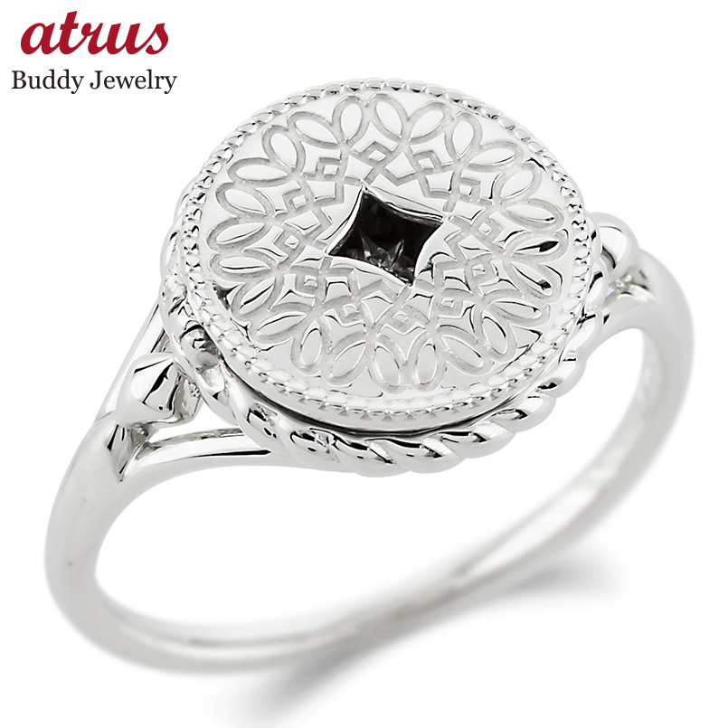 プラチナ ロケット リング ダイヤモンド レディース 太め 幅広 pt900 ラウンド 丸 指輪 婚 ...