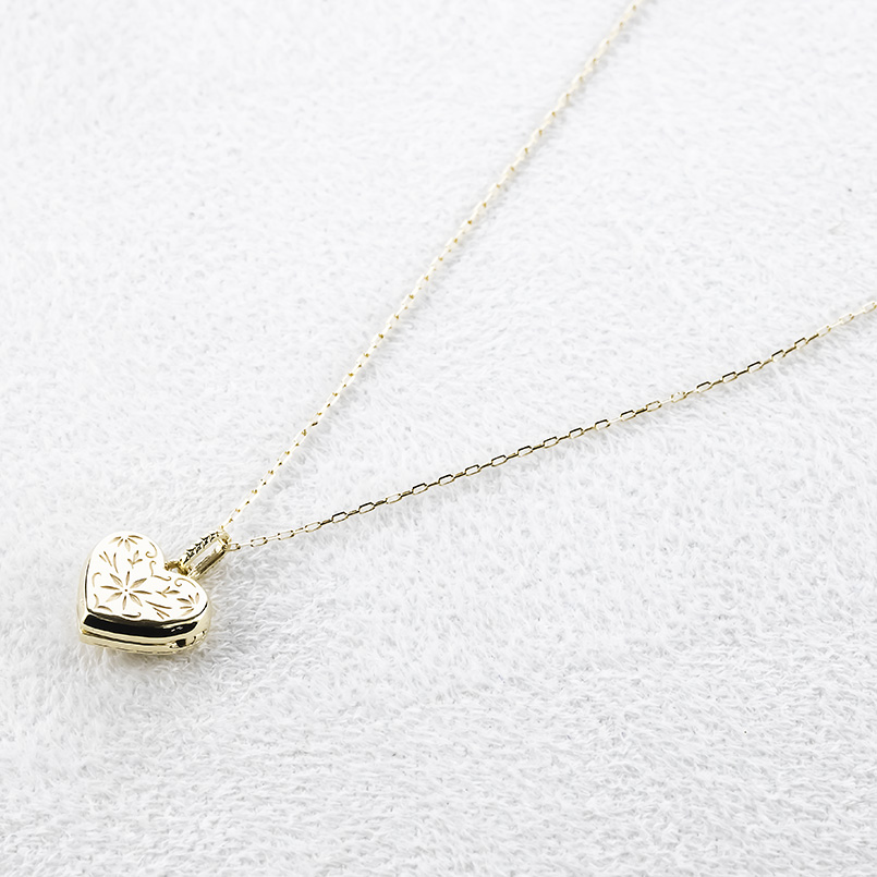18金 ロケット ネックレス 選べる 天然石 ペンダントトップ ゴールド 18k イエローゴールドK18 ハート シンプル おしゃれ 人気 男女兼用 送料無料 セール saleの画像
