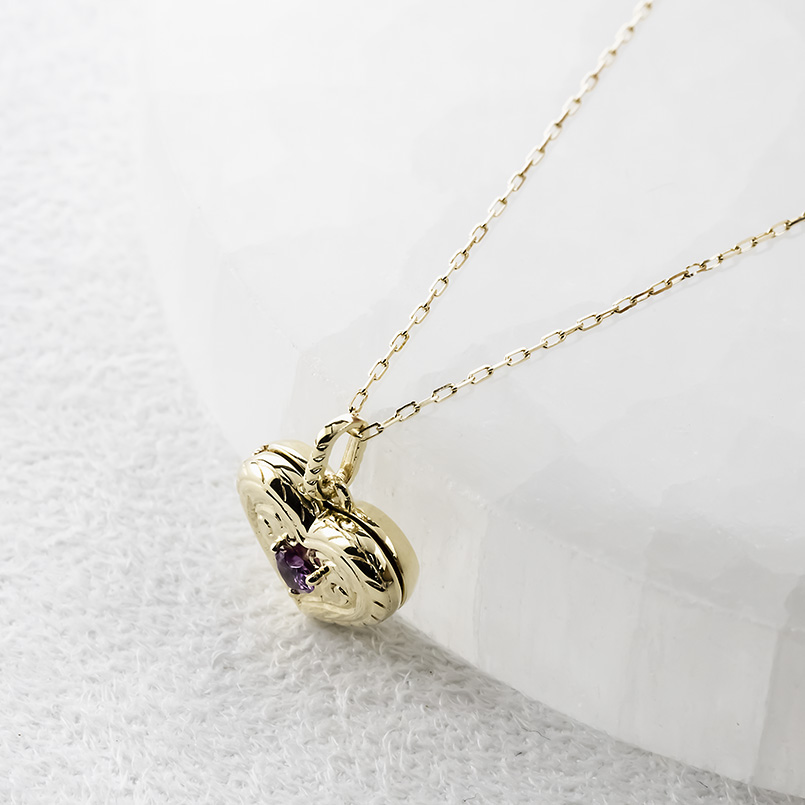 18金 ロケット ネックレス 選べる 天然石 ペンダントトップ ゴールド 18k イエローゴールドK18 ハート シンプル おしゃれ 人気 男女兼用 送料無料 セール saleの画像