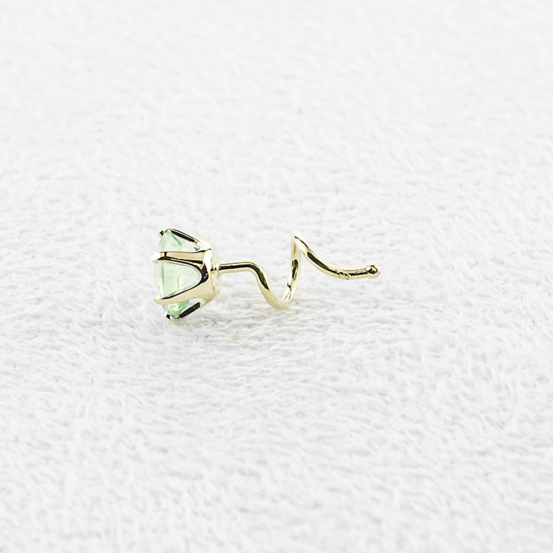 18金 ピアス 片耳 メンズ 選べる 天然石 キャッチのいらないピアス キャッチナッシャー ゴールド 18k シンプル 人気 あすつく 送料無料 セール saleの画像