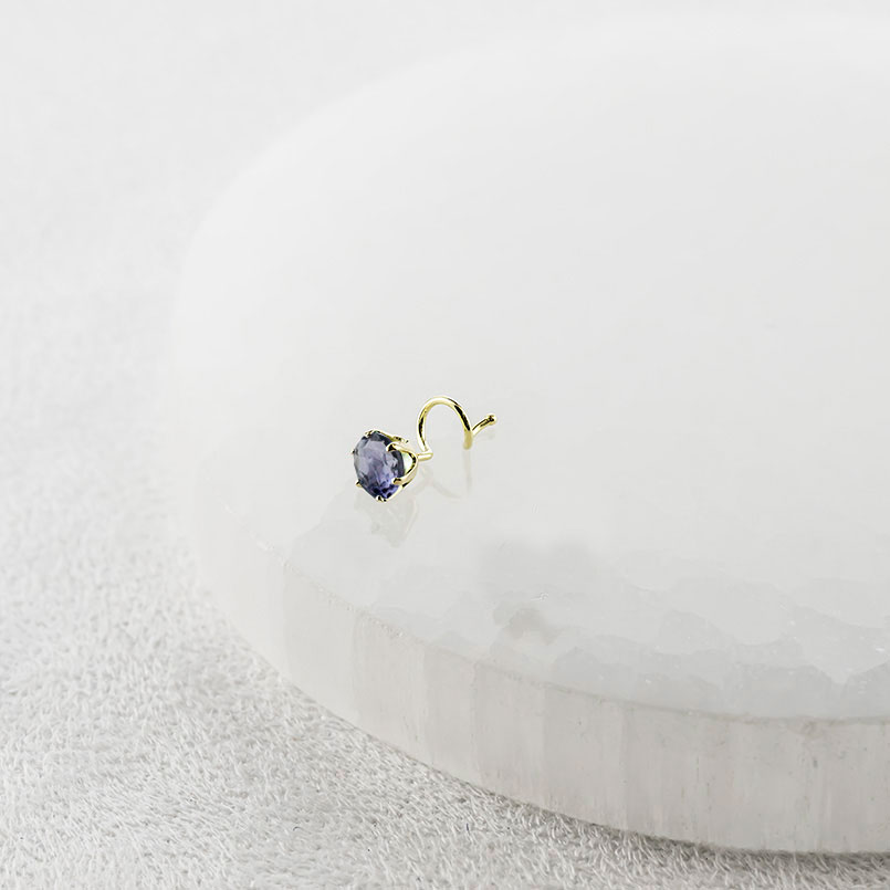 18金 ピアス 片耳 メンズ 選べる 天然石 キャッチのいらないピアス キャッチナッシャー ゴールド 18k シンプル 人気 あすつく 送料無料 セール saleの画像