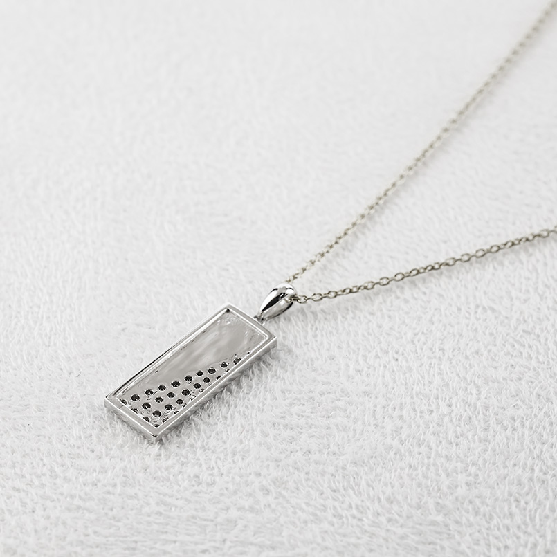 プラチナ ネックレス ダイヤモンド ペンダントトップ レディース プレート pt900 トップ バーネックレス ダイヤ シンプル おしゃれ 人気 送料無料 セール saleの画像