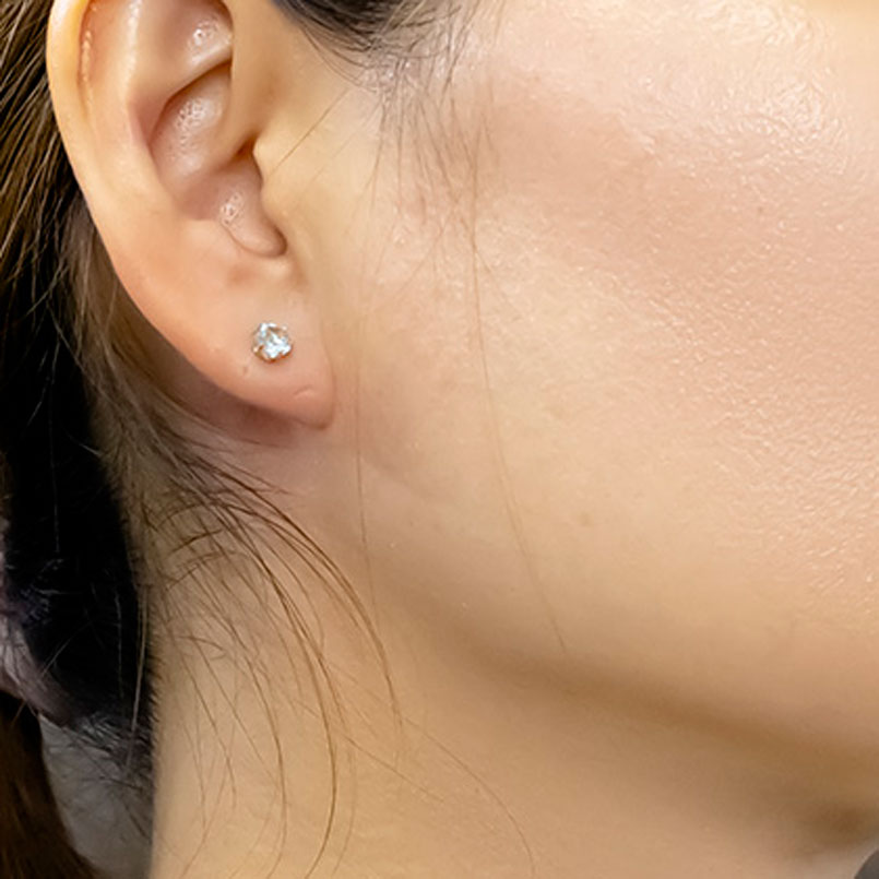 18金 ピアス 片耳 メンズ 選べる 天然石 キャッチのいらないピアス キャッチナッシャー ゴールド 18k シンプル 人気 あすつく 送料無料 セール saleの画像