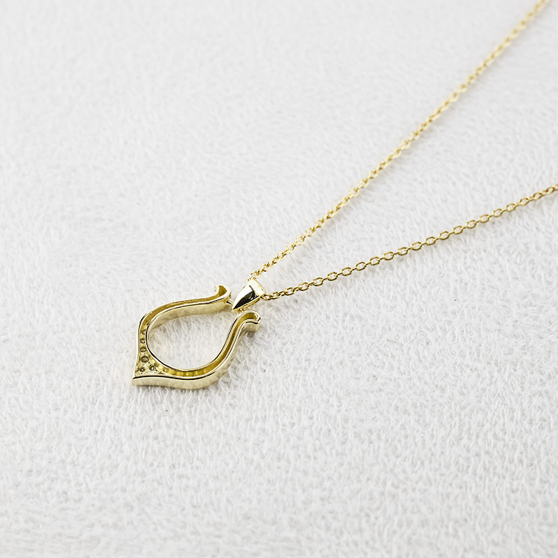 18金 ネックレス 馬蹄 ダイヤモンド ペンダントトップ ゴールド 18k イエローゴールドk18 トップ 蹄鉄 ホースシュー 男女兼用 あすつく 送料無料 セール saleの画像