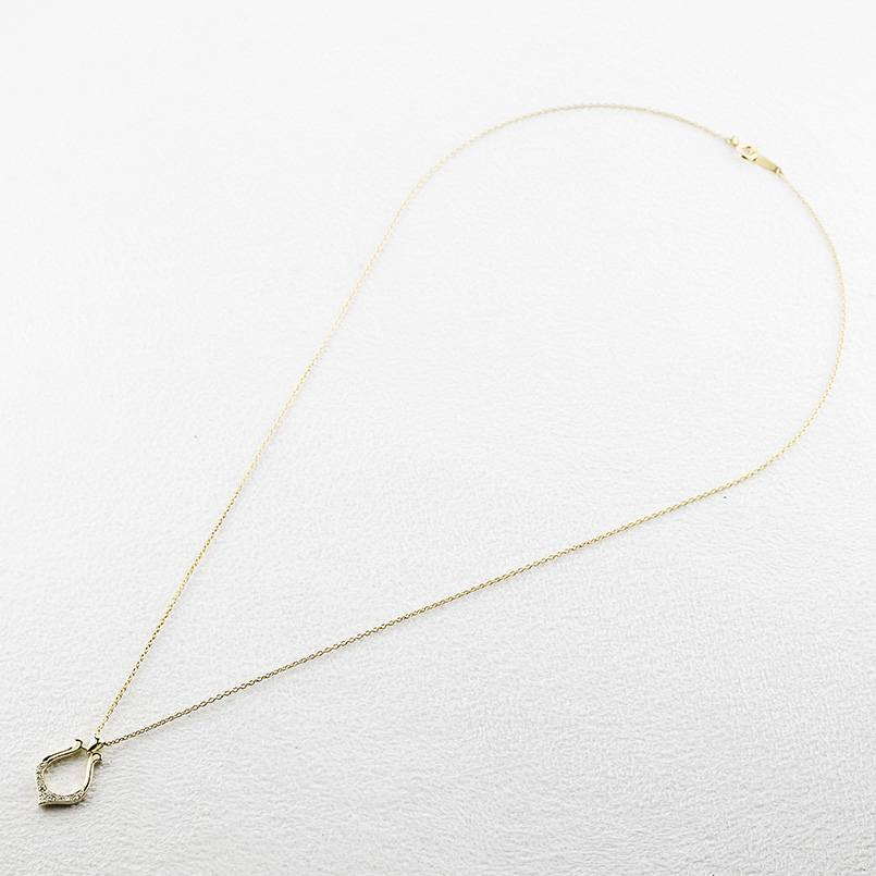 18金 ネックレス 馬蹄 ダイヤモンド ペンダントトップ ゴールド 18k イエローゴールドk18 トップ 蹄鉄 ホースシュー 男女兼用 あすつく 送料無料 セール saleの画像