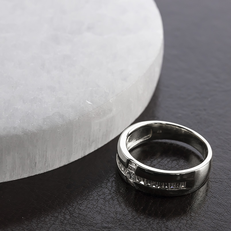 プラチナ リング ダイヤモンド メンズ 幅広 ...の詳細画像5