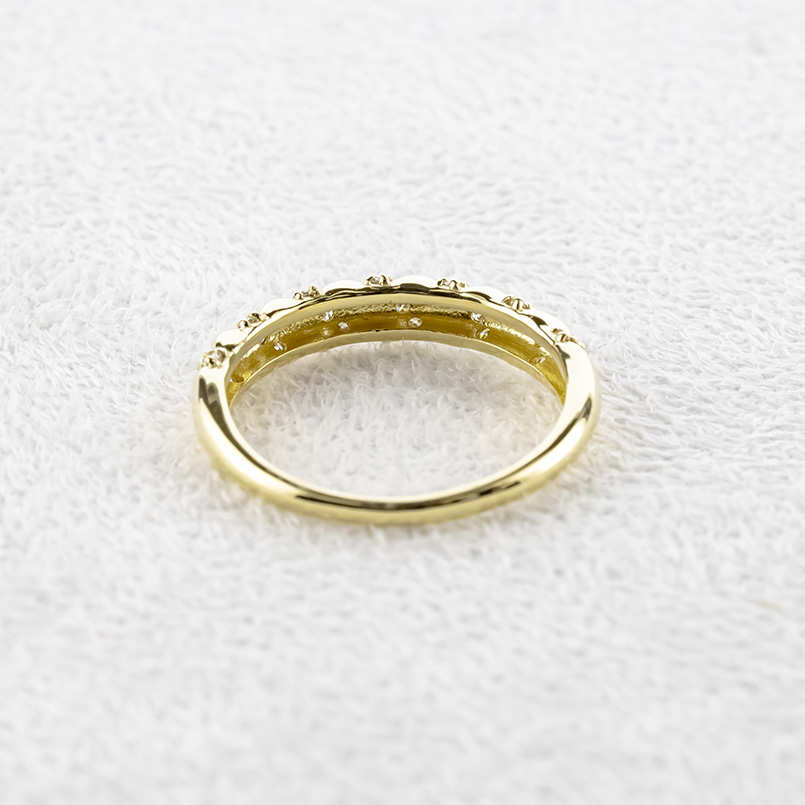 18金 リング ダイヤモンド レディース 太め 指輪 ゴールド 18K ピンキーリング 婚約指輪 お守り 普段使い シンプル おしゃれ あすつく 送料無料 セール saleの画像