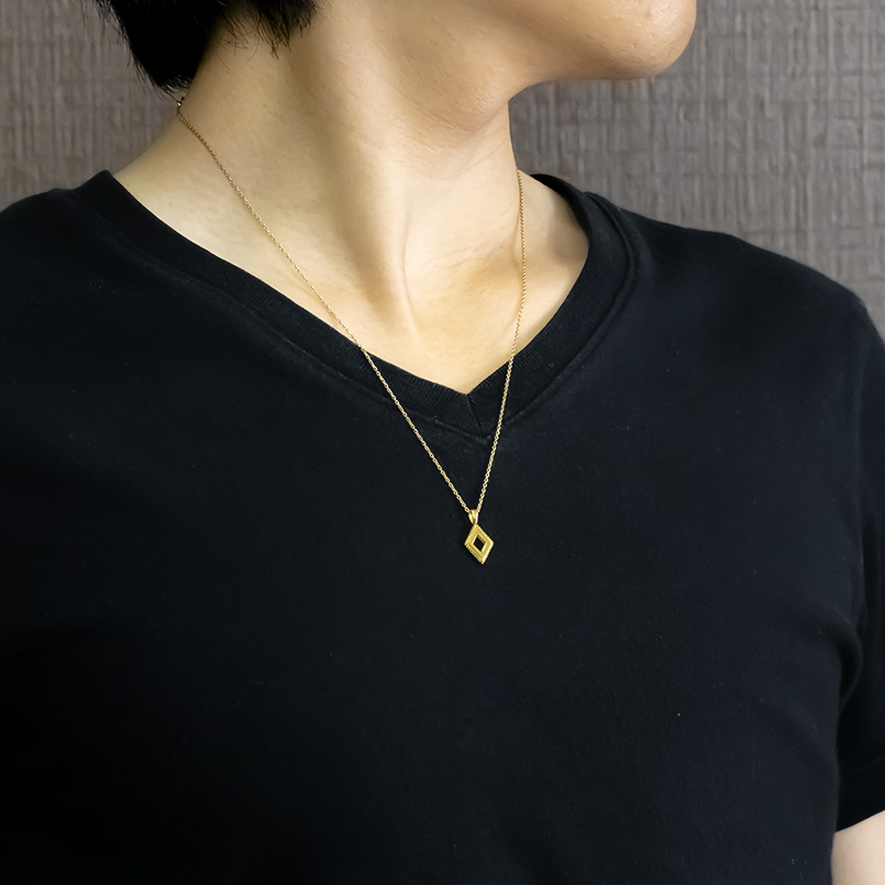 菱形ペンダントトップ ペンダントトップ シルバー925 ひし形 569101000095-76 | happine