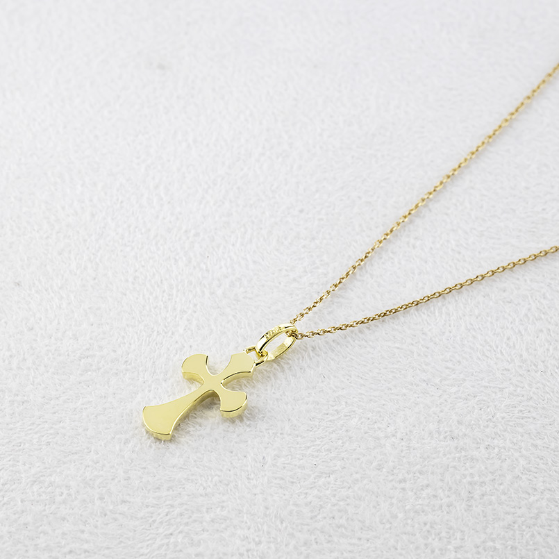 18金 ネックレス トップ クロス メンズ ダイヤモンド ペンダントトップ ゴールド 18k イエローゴールドk18 十字架 リバーシブル スタンダード 送料無料 セールの画像