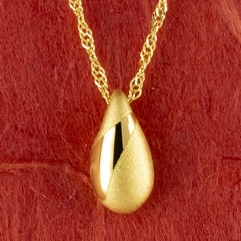 ジュエリー工房アトラス 24金 ネックレス 純金 ドロップ ペンダント