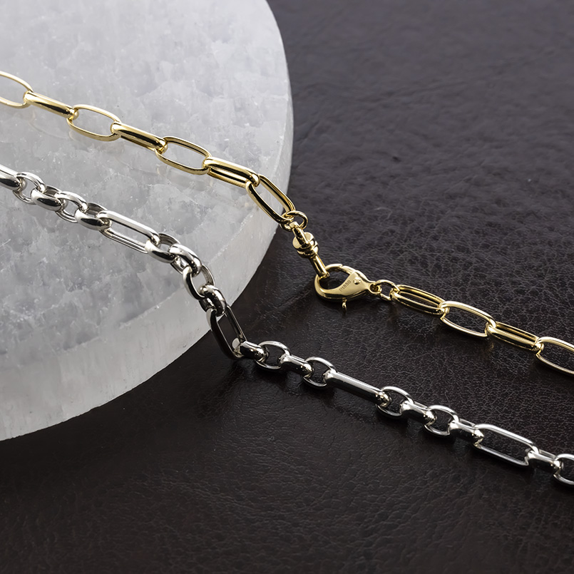 18金 プラチナ ネックレス チェーンのみ 60cm レディース 幅広 太め 地金 pt850 ゴールド 18k コンビ 中空 あずき アズキ ロングネックレス 送料無料 セール_5