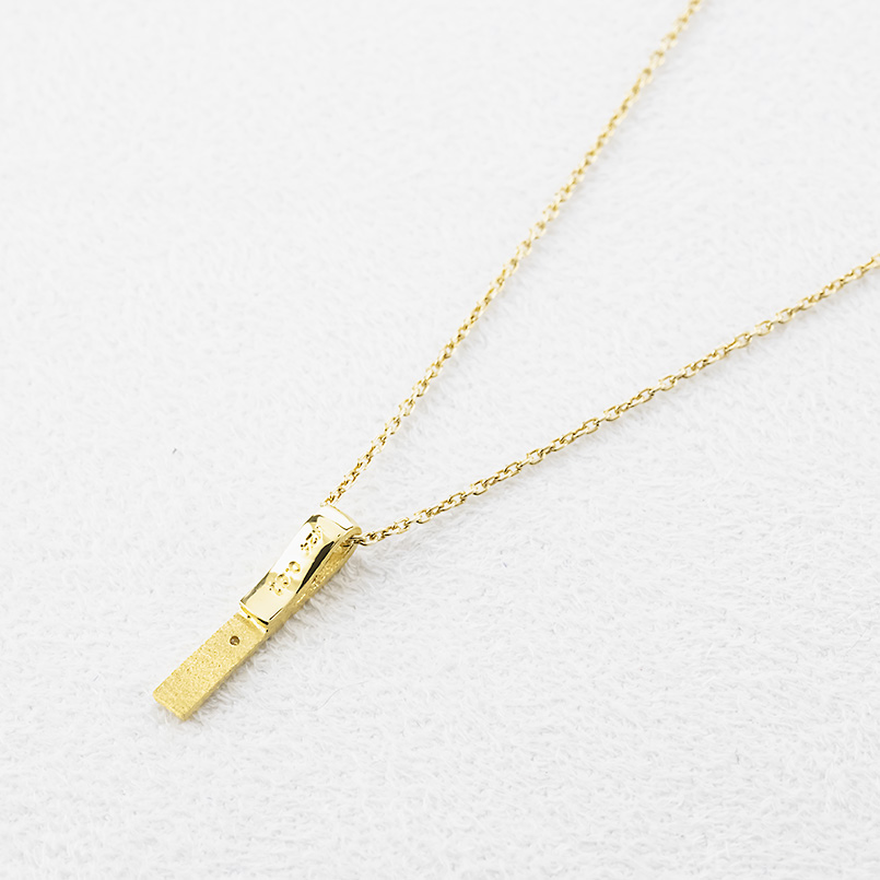 24金 ネックレス ペンダントトップ メンズ 純金 バーネックレス ダイヤモンド トップ 金 ゴールド 24K 槌目 槌打ち k24 あすつく シンプル 送料無料 セール saleの画像