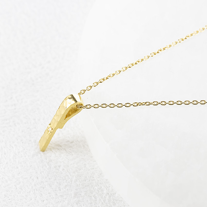 24金 ネックレス ペンダントトップ メンズ 純金 バーネックレス ダイヤモンド トップ 金 ゴールド 24K 槌目 槌打ち k24 あすつく シンプル 送料無料 セール saleの画像