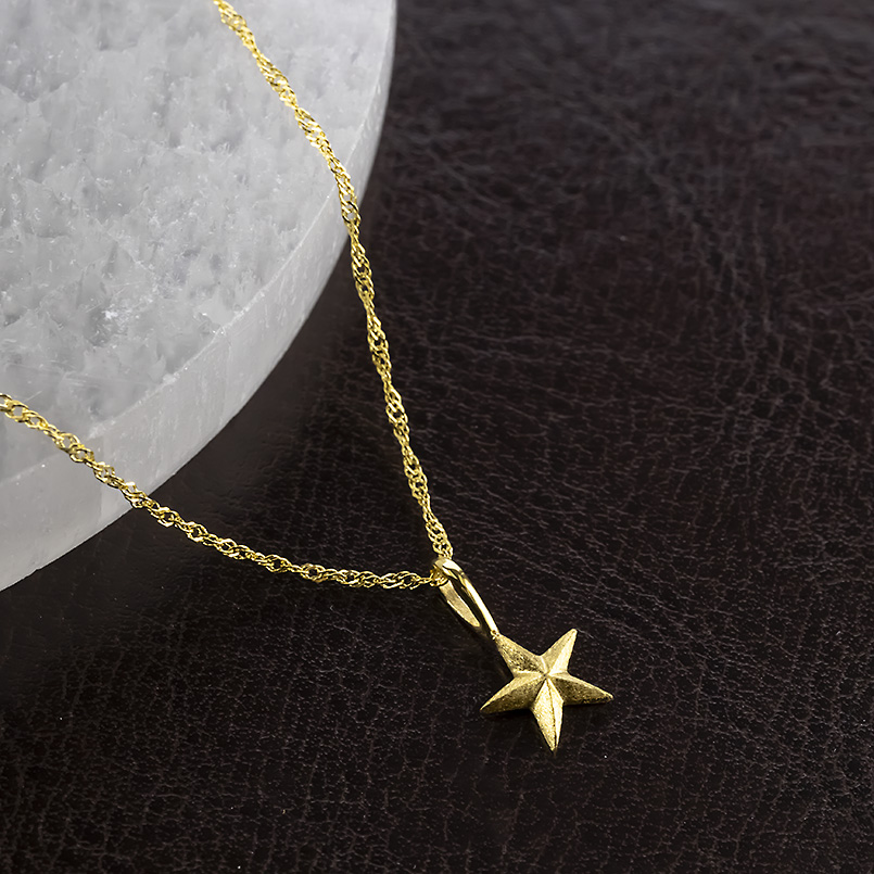 ジュエリー工房アトラス 24金 ネックレス 星 ペンダントトップ 純金
