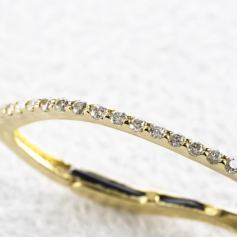 18金 フープピアス ダイヤモンド 0.2ct レディース 大ぶり ゴールド 18k バネ式 ピアス フープ ペア イエローゴールドk18 あすつく 送料無料 セール saleの画像
