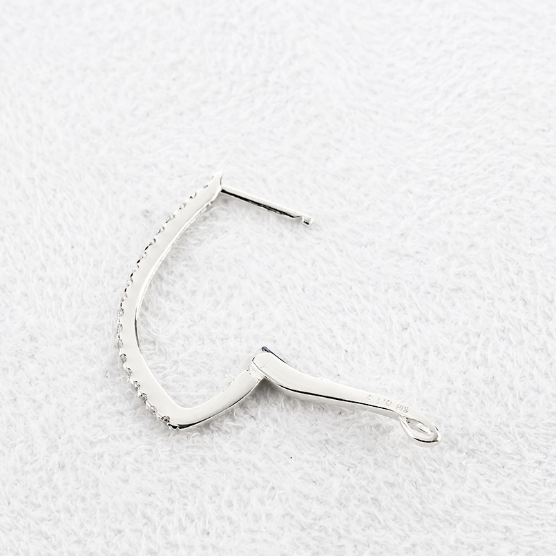 プラチナ フープピアス ダイヤモンド 0.2ct レディース 大ぶり pt900 バネ式 ピアス フープ ペア シンプル 人気 おしゃれ あすつく 送料無料 セール saleの画像