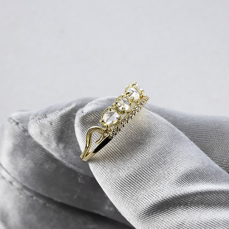 ジュエリー工房アトラス 18金 ピンキーリング ダイヤモンド 0.52ct 