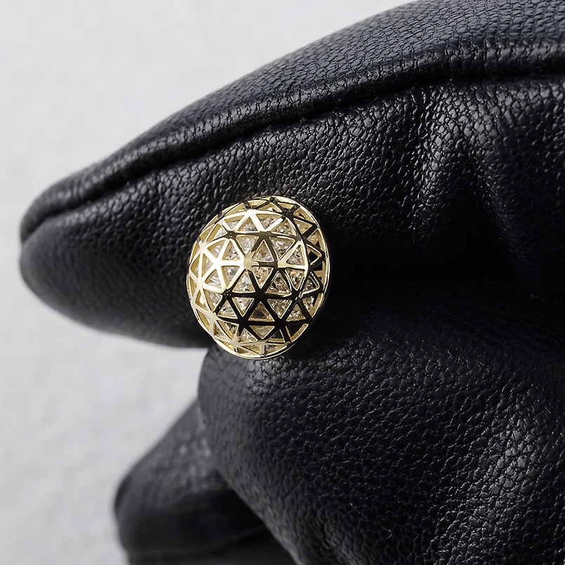 18金 ピアス レディース ペア キュービックジルコニア 透かし ゴールド 18k イエローゴールドK18 シンプル おしゃれ 人気 あすつく 送料無料 セール saleの画像