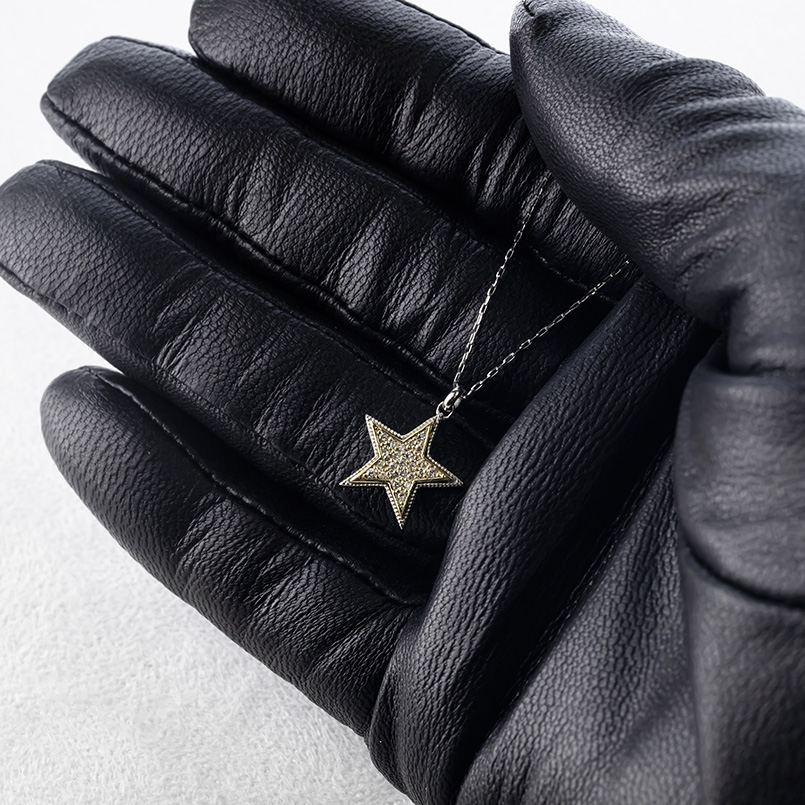 プラチナ 18金 星 ネックレス ペンダントトップ ダイヤモンド レディース pt900 ゴールド 18k チェーン pt850 トップ スター あすつく 送料無料 セール saleの画像