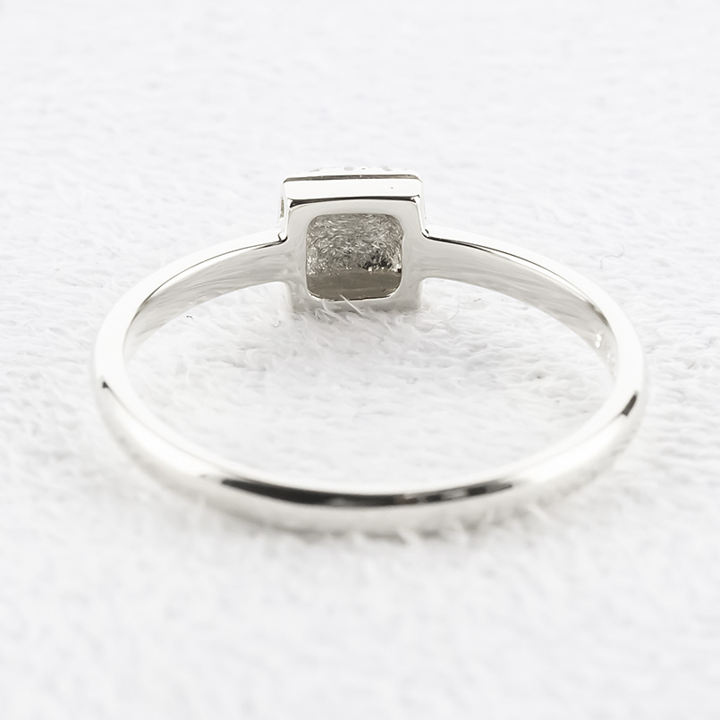 プラチナ パヴェ ピンキーリング ダイヤモンド 0.10ct レディース 太め pt900 スクエア 四角 指輪 ダイヤ リング 婚約指輪 シンプル 人気 送料無料 セール saleの画像