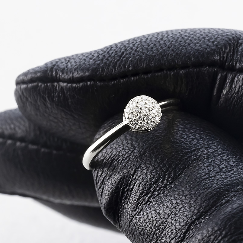 プラチナ パヴェ ピンキーリング ダイヤモンド 0.10ct レディース 太め pt900 ラウンド 丸 指輪 ダイヤ リング 婚約指輪 シンプル 人気 送料無料 セール saleの画像