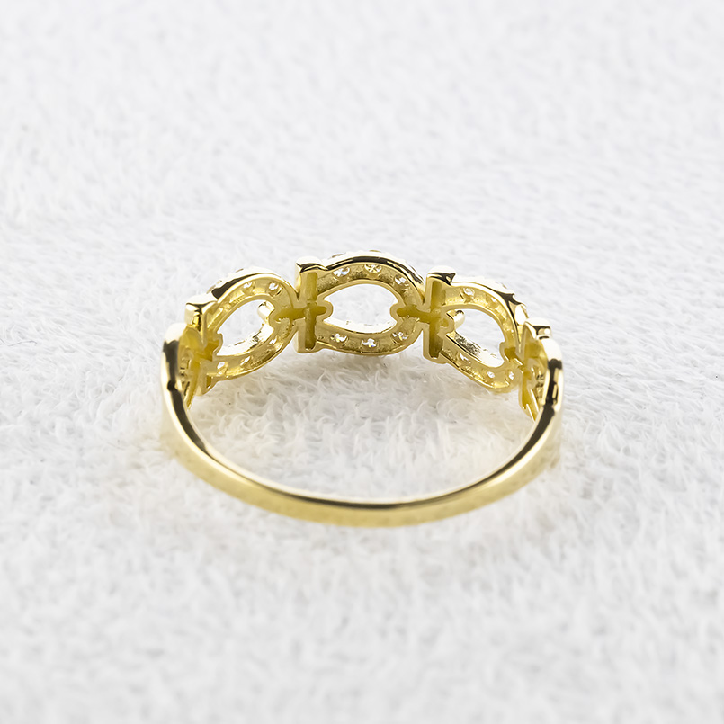 ゴールド リング 馬蹄 ダイヤモンド 0.20ct レディース 幅広 太め 指輪 10K 10金 蹄鉄 ホースシュー ピンキーリング 婚約指輪 シンプル 送料無料 セール saleの画像