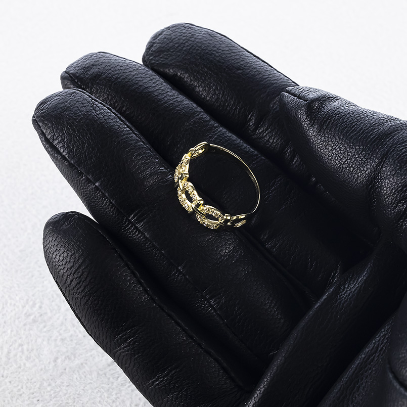 ゴールド リング 馬蹄 ダイヤモンド 0.20ct レディース 幅広 太め 指輪 10K 10金 蹄鉄 ホースシュー ピンキーリング 婚約指輪 シンプル 送料無料 セール saleの画像