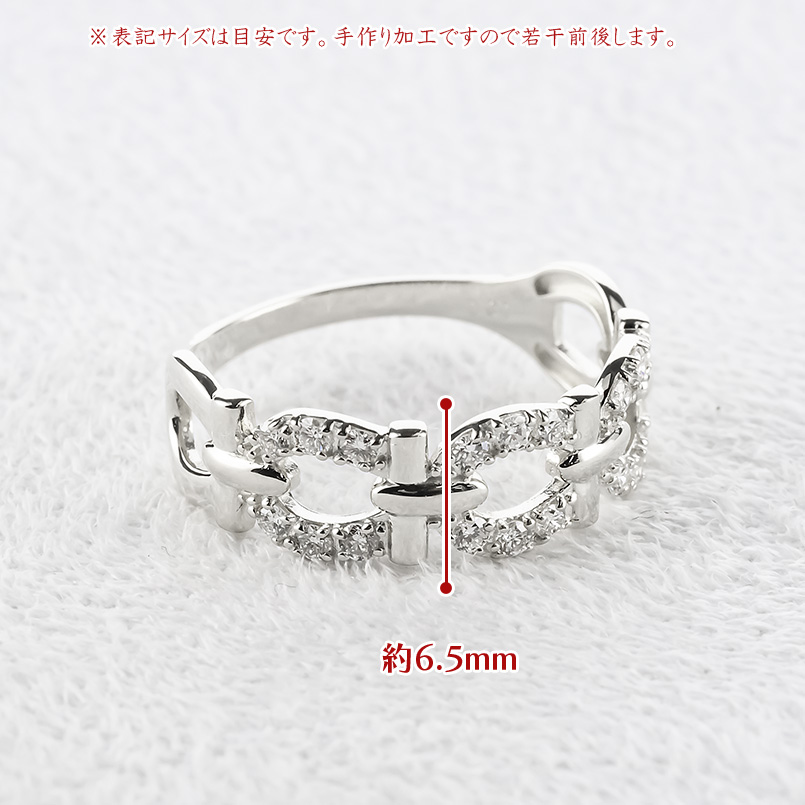プラチナ リング 馬蹄 ダイヤモンド 0.30ct レディース 幅広 太め 指輪 pt900 蹄鉄 ホースシュー ピンキーリング 婚約指輪 シンプル 人気 送料無料 セール saleの画像