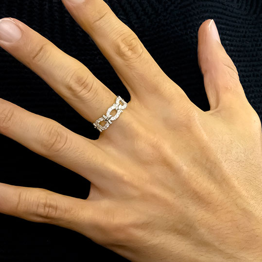 プラチナ リング 馬蹄 ダイヤモンド 0.30ct レディース 幅広 太め 指輪 pt900 蹄鉄 ホースシュー ピンキーリング 婚約指輪 シンプル 人気 送料無料 セール saleの画像