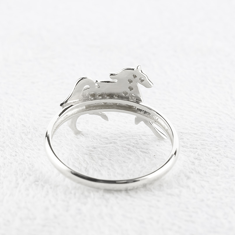 婚約指輪 プラチナ リング 馬 ホース ダイヤモンド 0.10ct レディース 幅広 太め pt900 幅広 指輪 ピンキーリング お守り 人気 シンプル 送料無料 セール saleの画像