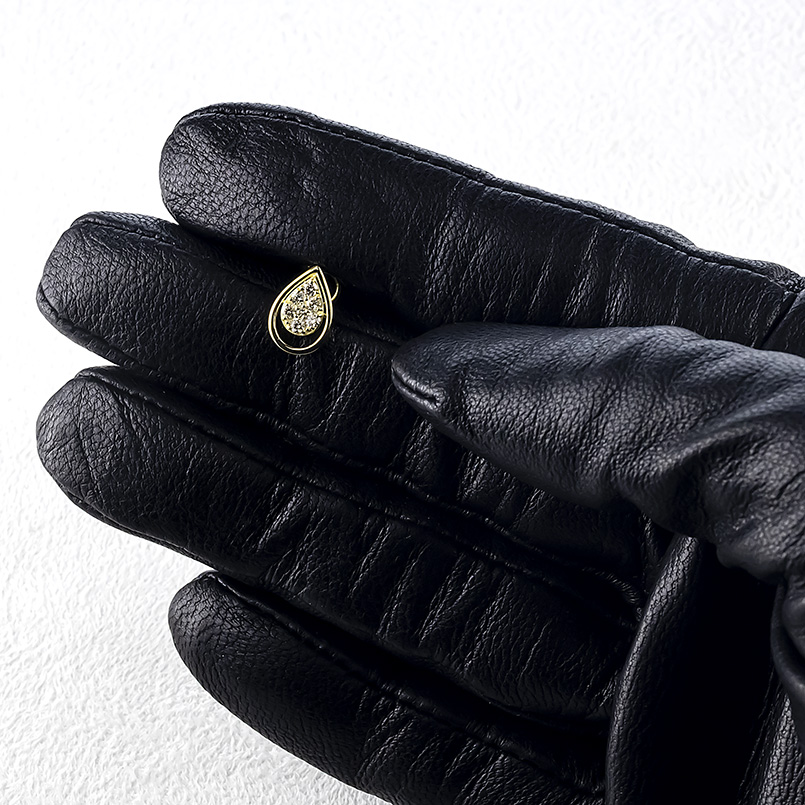 18金 ピアス ダイヤモンド ドロップ レディース 片耳 ゴールド 18k つけっぱなし 簡単装着 キャッチのいらないピアス キャッチナッシャー あすつく 送料無料の画像