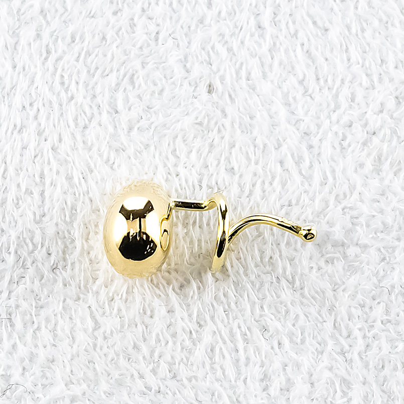 18金 ピアス ドロップ 片耳 ゴールド 18k つけっぱなし 簡単装着 キャッチのいらないピアス キャッチナッシャー 地金 男女兼用 あすつく 送料無料 セール saleの画像
