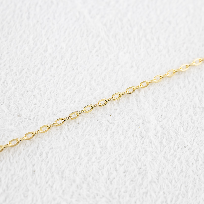 18金 ネックレス チェーンのみ 50cm スライド式 ゴールド 18k あずき 小豆チェーン 地金 シンプル 人気 おしゃれ 男女兼用 あすつく 送料無料 セール saleの画像