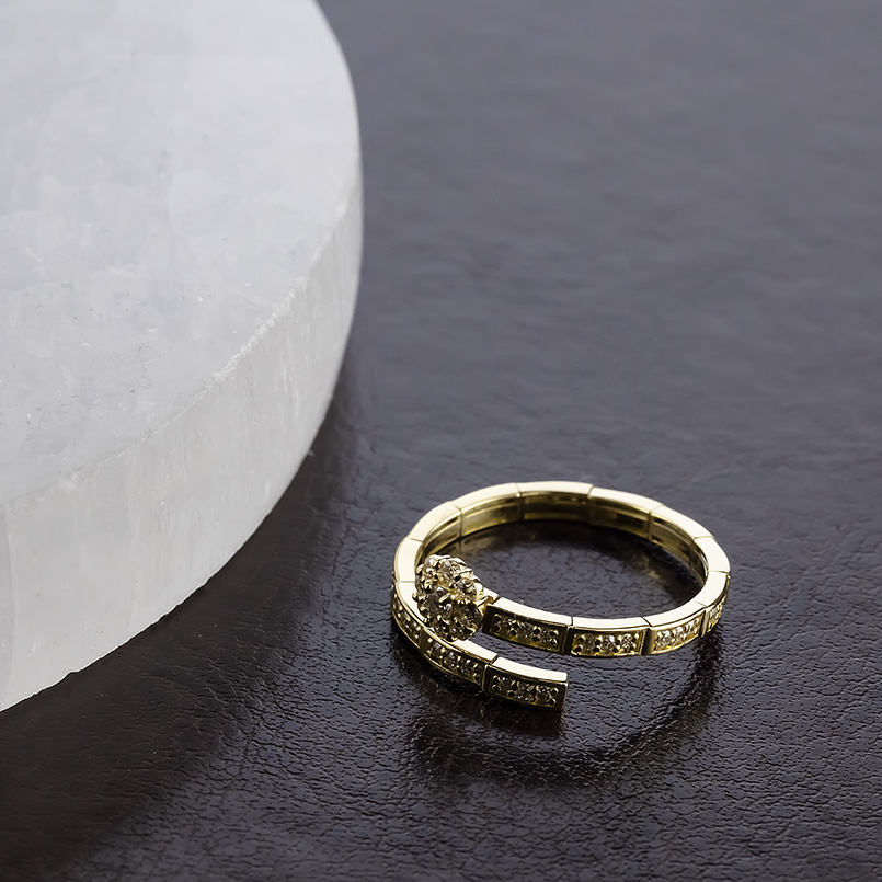 18金 リング ダイヤモンド 0.3ct フリーサイズ 形状記憶 簡単着脱 レディース スパイラル ゴールド 18k イエローゴールドk18 あすつく 送料無料 セール saleの画像