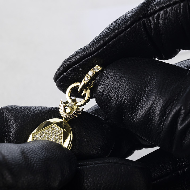 18金 アジャスターバチカン ダイヤモンド レディース ゴールド 18k ネックレス トップ ペンダントトップ マルチバチカン 万能 あすつく 送料無料 セール saleの画像
