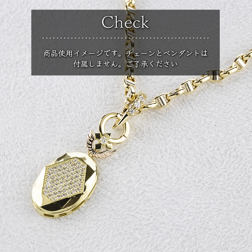 18金 アジャスターバチカン ダイヤモンド レディース ゴールド 18k ネックレス トップ ペンダントトップ マルチバチカン 万能 あすつく 送料無料 セール saleの画像