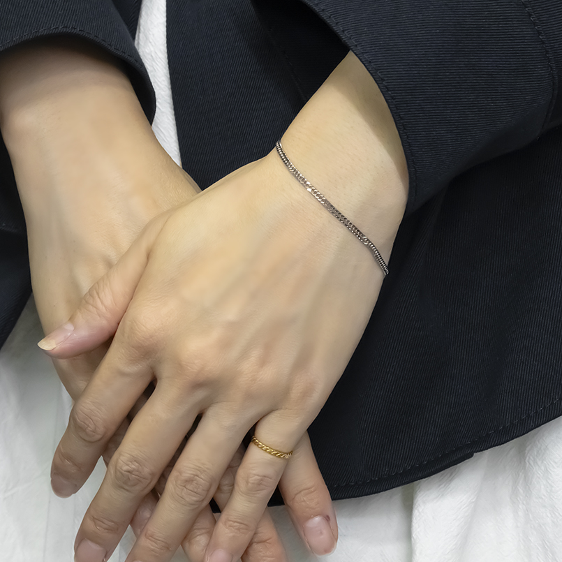 プラチナ 喜平 ブレスレット pt999 造幣局検定刻印付 チェーンのみ 18cm チェーン W喜平 2面カット 純プラチナ 地金 あすつく 男女兼用 送料無料 セール saleの画像