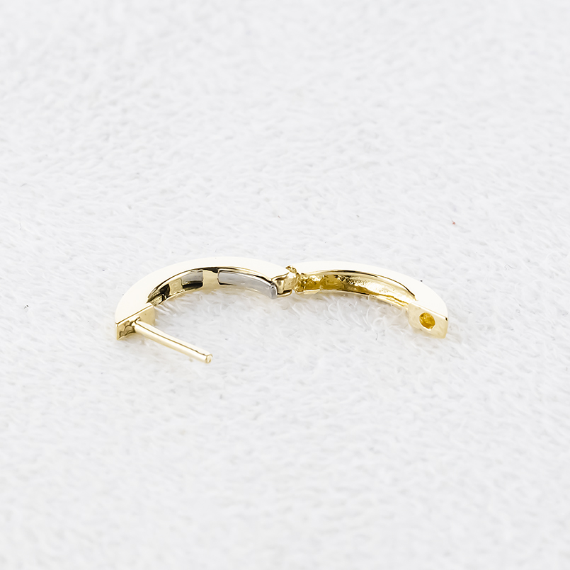 18金 ピアス 片耳 フープピアス 中折れ式 バネ メンズ ゴールド イエローゴールドk18 18k 男性 あすつく 送料無料 セール saleの画像