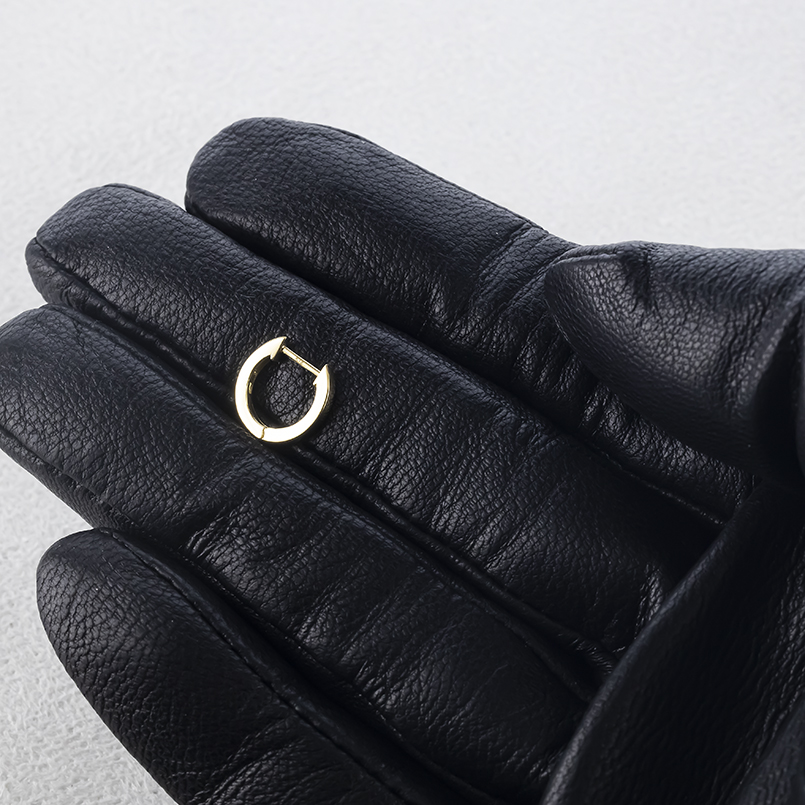 18金 ピアス 片耳 フープピアス 中折れ式 バネ メンズ ゴールド イエローゴールドk18 18k 男性 あすつく 送料無料 セール saleの画像