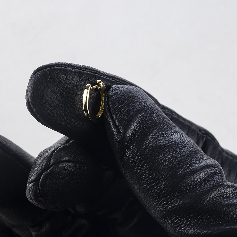 18金 ピアス 片耳 フープピアス 中折れ式 バネ メンズ ゴールド イエローゴールドk18 18k 男性 あすつく 送料無料 セール saleの画像