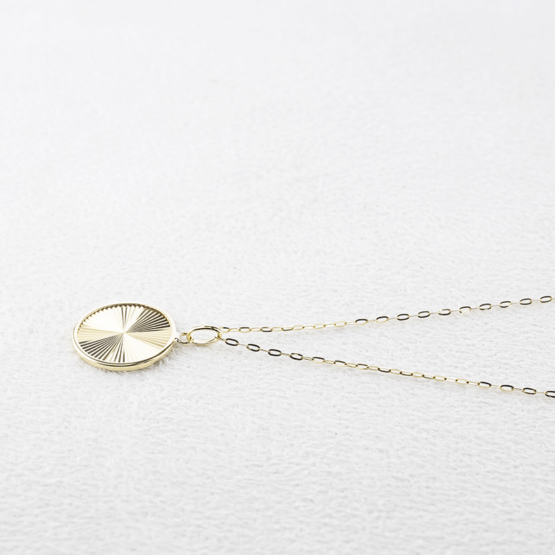 18金 ネックレス トップ コイン型 ペンダントトップ レディース スライド式 チェーン ピンスルー ゴールド 18k 金 地金 おしゃれ あすつく 送料無料 セール saleの画像