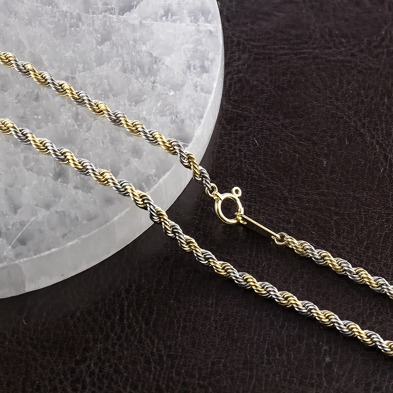 ジュエリー工房アトラス 18金 プラチナ ネックレス チェーンのみ 50cm