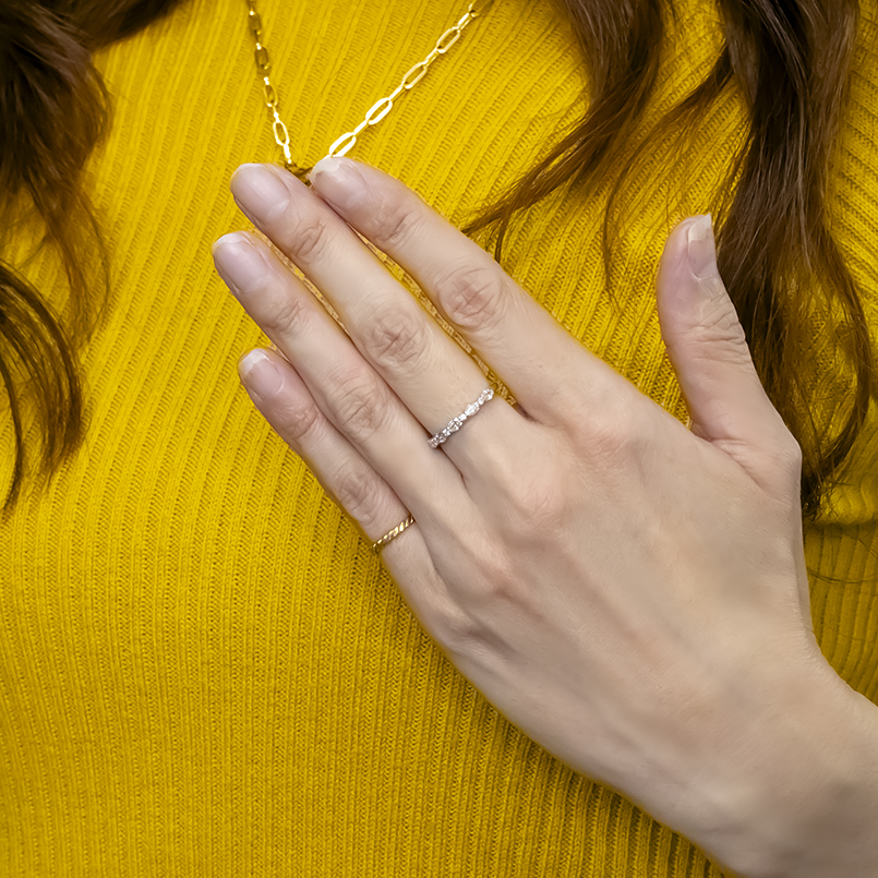 プラチナ リング ダイヤモンド 0.5ct レディース pt900 13号 普段使い 重ねづけ レイヤードリング ピンキーリング 婚約指輪 人気 あすつく 送料無料 セール saleの画像