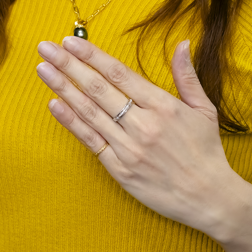 プラチナ リング ダイヤモンド 0.2ct レディース pt900 13号 普段使い 重ねづけ レイヤードリング ピンキーリング 婚約指輪 人気 あすつく 送料無料 セール saleの画像