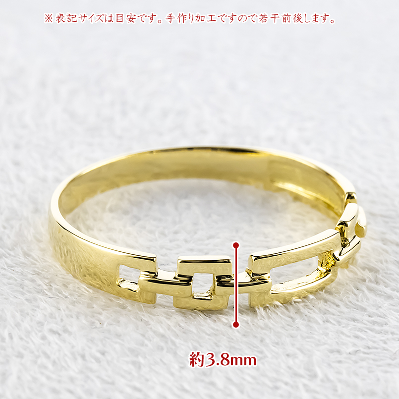18金 リング レディース ゴールド 18k 細め 指輪 普段使い ピンキーリング 婚約指輪 ブロックチェーン シンプル おしゃれ 人気 ストレート 送料無料 セール saleの画像